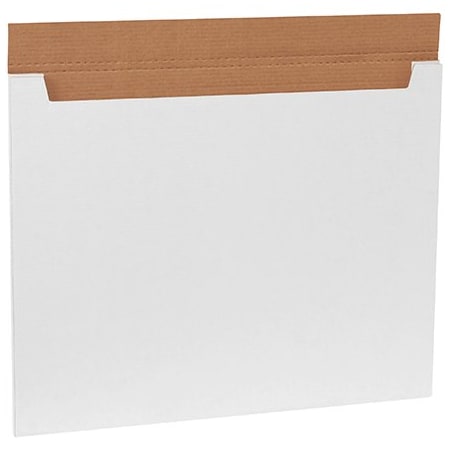 Corrugated Jumbo Fold-Over Mailers, 28L X 22W X 1/4H, White